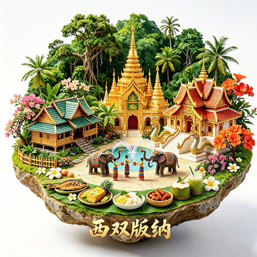西双版纳金属冰箱贴2026新款立体浮雕冰箱贴旅游纪念品文创伴手礼