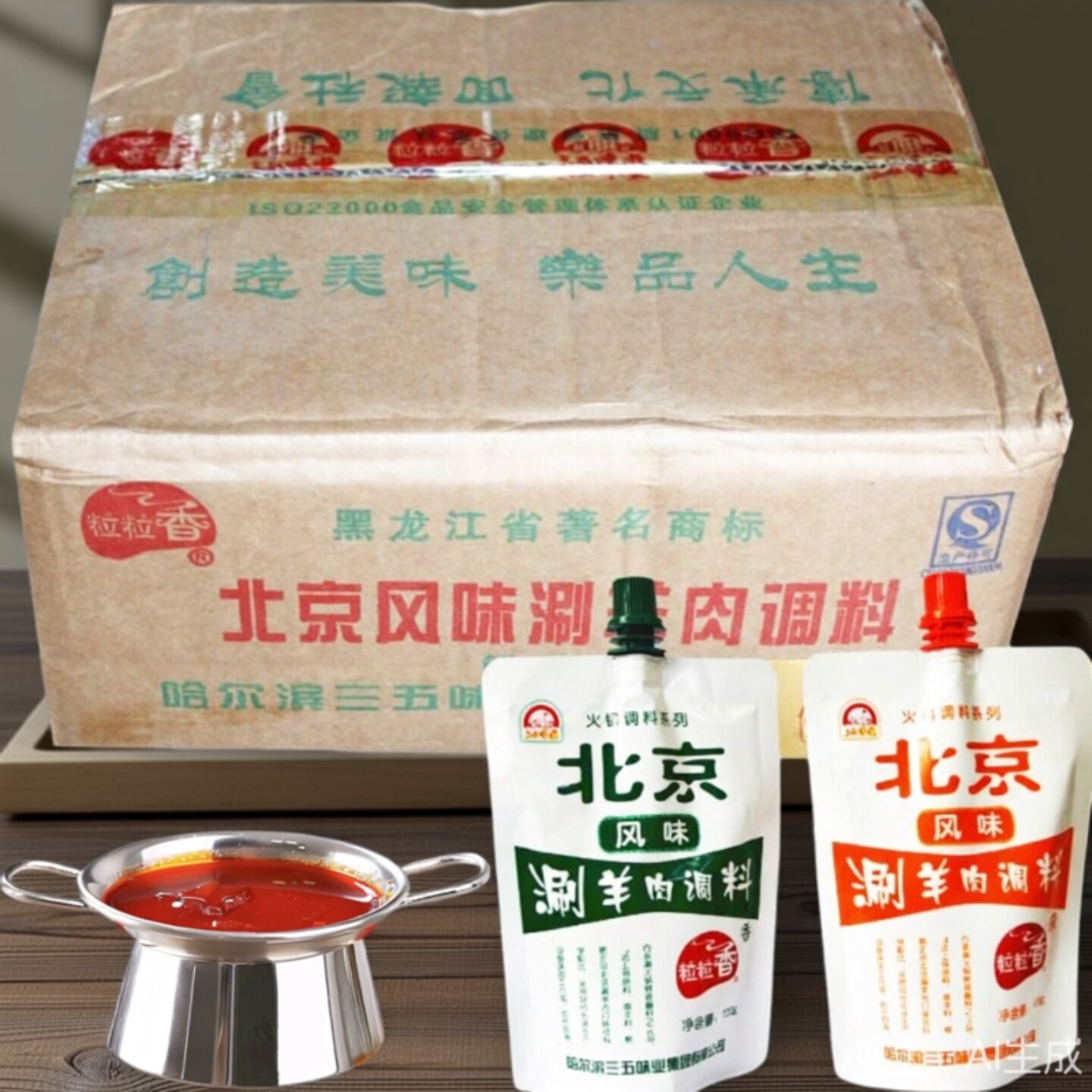 粒粒香北京风味涮羊肉料整箱批发