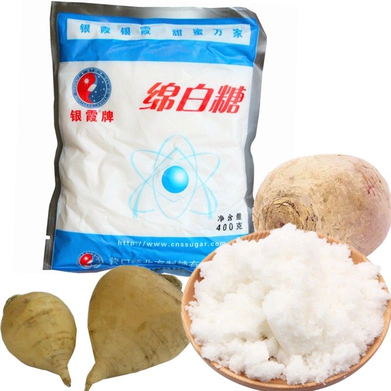 正宗银霞绵白糖优级细东北甜菜糖烘焙烹饪原料商家用非蔗砂糖包邮