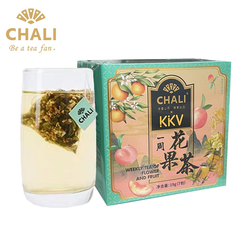 ChaLi茶里KKV一周花果茶蜜桃玫瑰桂花陈皮普洱荔枝红茶菠萝白茶