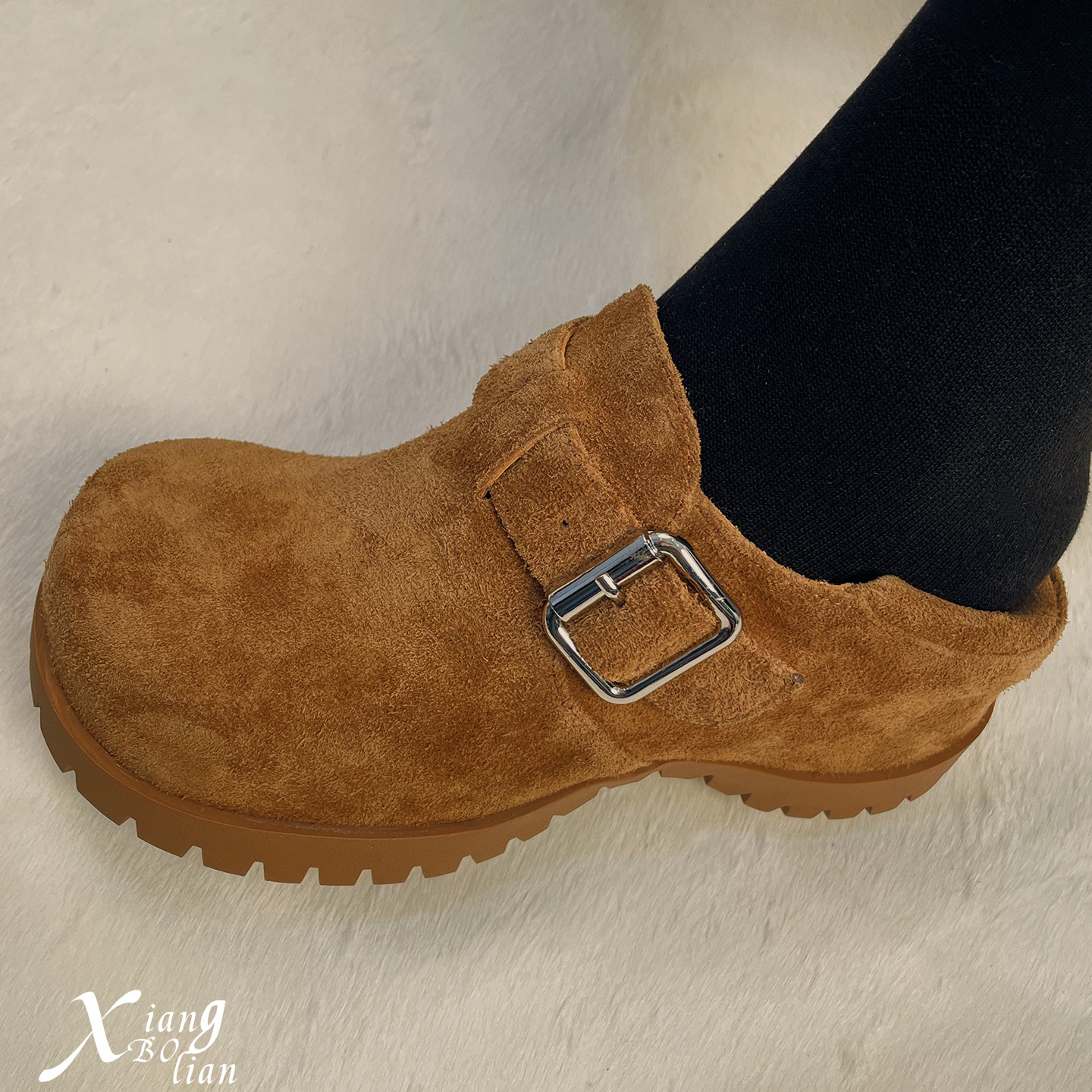 XIANGBOLIAN 松弛感新款休闲厚底博肯鞋内增高坡跟单鞋女包头拖鞋,女鞋,勃肯鞋/软木鞋,淘宝优惠券,粉丝福利购,淘宝优惠卷