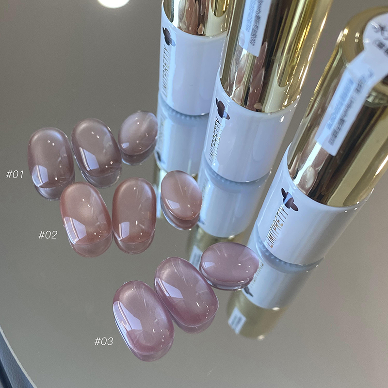 水光樱花系列猫眼甲油胶2025年新款玻璃珠晶石爆闪显白美甲店专用