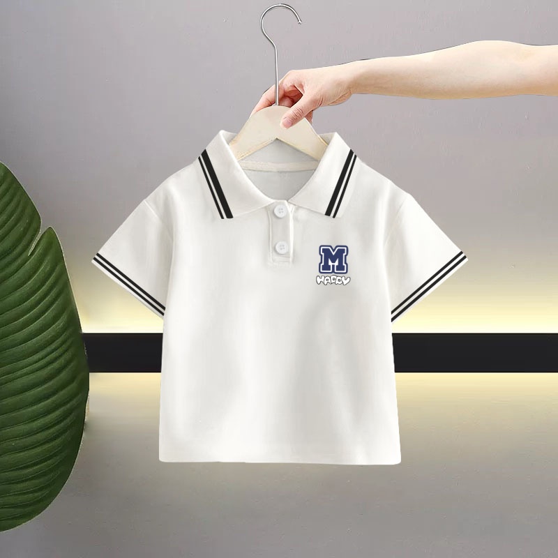 男童短袖T恤纯棉翻领上衣宝宝