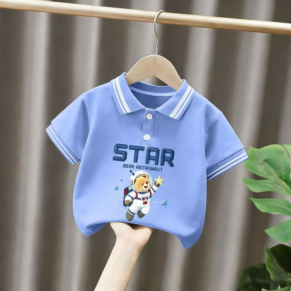 夏季男童薄款吸汗翻领POLO衫