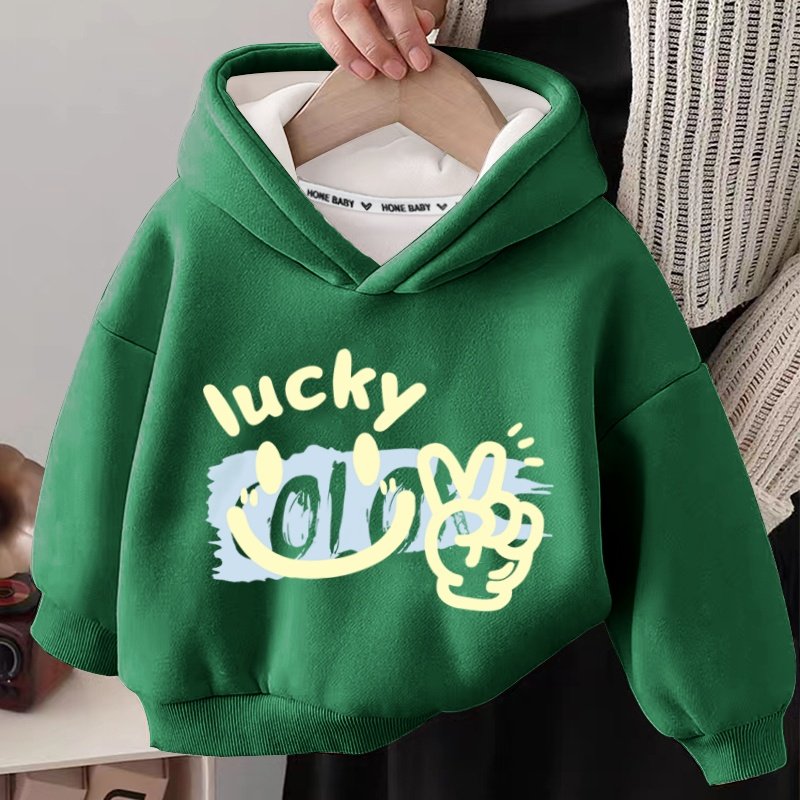 男童卫衣秋冬款连帽长袖2025新款儿童中大童加绒上衣秋冬打底衫潮