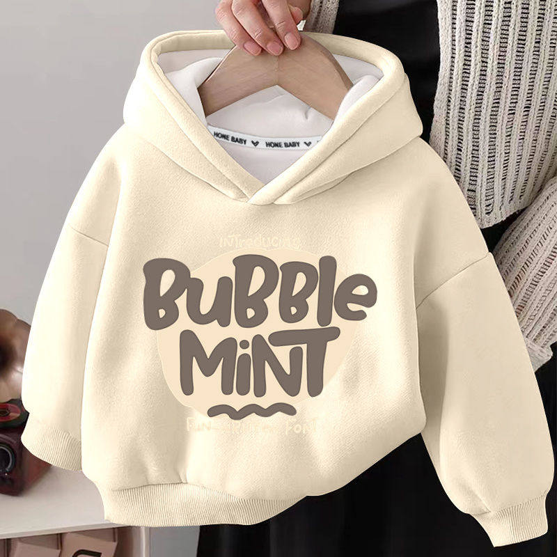 女童加绒连帽卫衣秋冬季2025新款女宝宝洋气儿童秋冬装打底衫上衣