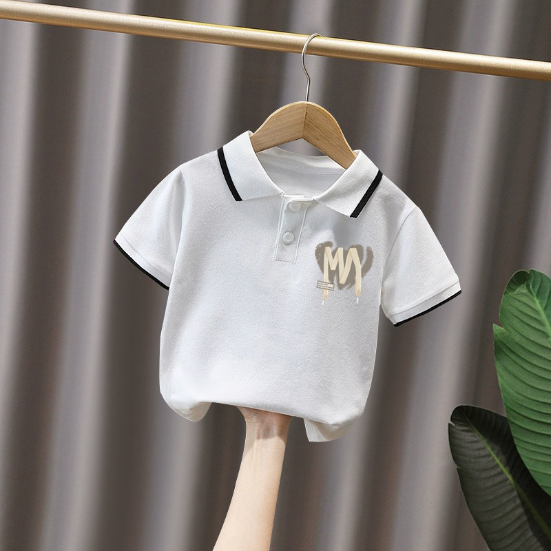 韩版宽松儿童短袖T恤纯棉宝宝薄款polo衫夏季童装男童翻领上衣潮