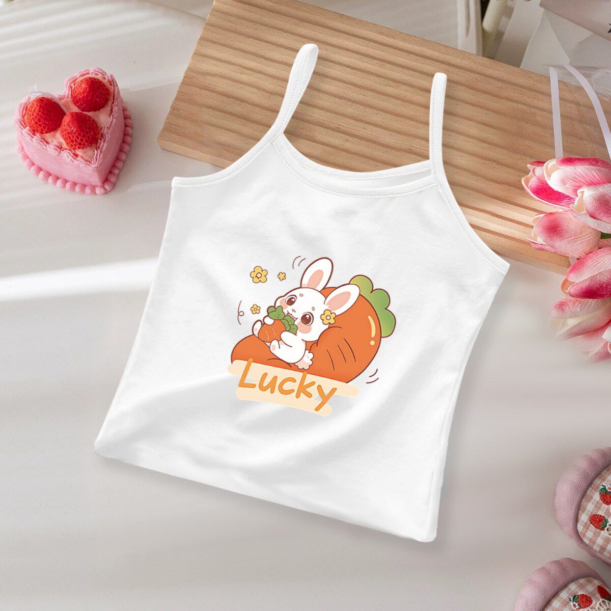 儿童背心ins风女童宝宝纯棉吊带背心外穿2025夏装女宝新品背心潮