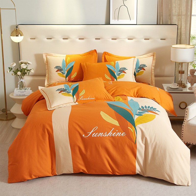 全棉纯棉加厚磨毛四件套100棉家纺床上用品床单被套秋冬季4件套