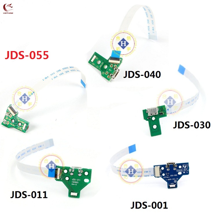 PS4手柄维修配件充电排插带排线12针USB JDS-040 JDS-030 JDS-011