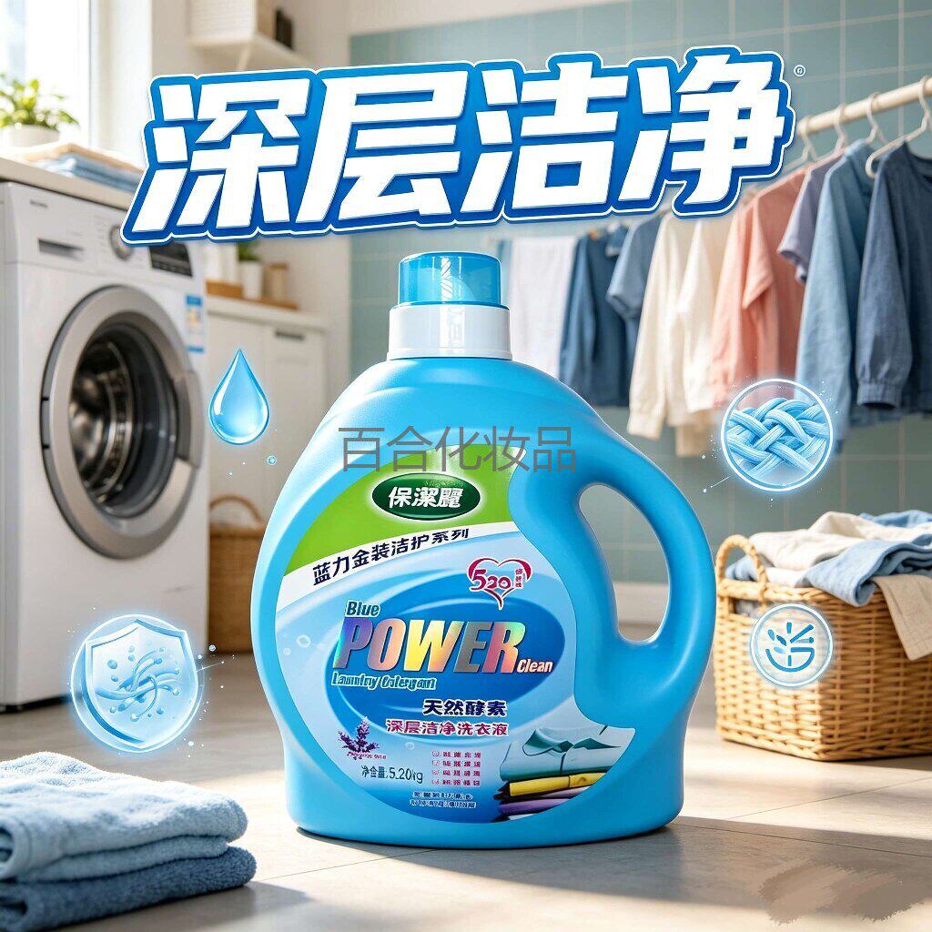 保洁丽蓝力金装天然酵素深层洁净洗衣液5.2KG（超大型装）