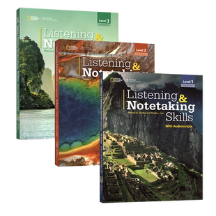 【进口直营】原版Listening & Notetaking Skills 1级别第四版美国国家地理听力笔记专项教材青少年英语技能寒暑假短期课程