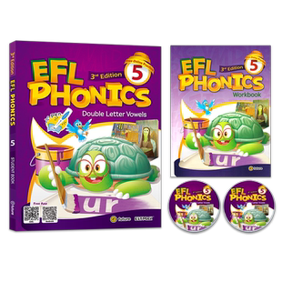 【进口直营】原版进口 5-12岁幼少儿英语 phonics自然拼读教材电子版 标准版 EFL PHONICS 5级学生教材 英语发音规则 赠电子课件