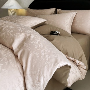 A类母婴级高级感160支长绒棉四件套纯棉全棉磨毛床单被套床上用品