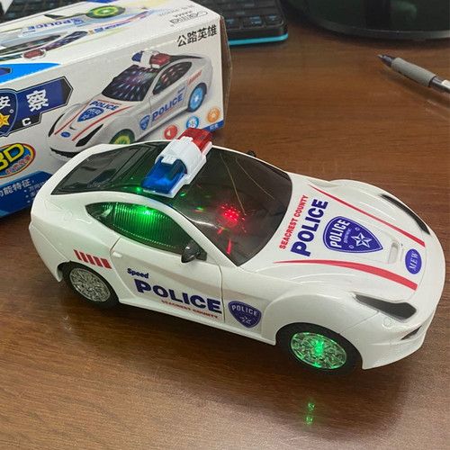 电动跳舞万向小孩警车抖音同款