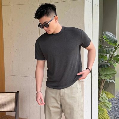 JMP 松弛「糯米T恤」舒适休闲透气夏季圆领弹力短袖 Z9020