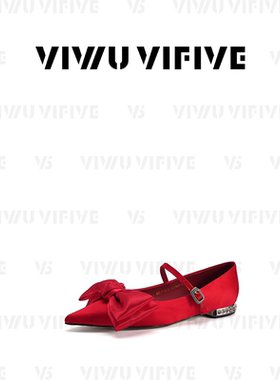 V5 VIWU·VIFIVE「绫罗·矮跟」法式蝴蝶结秀禾婚鞋玛丽珍女单鞋
