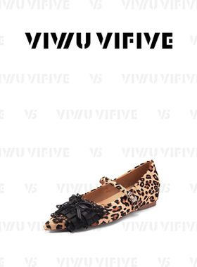 V5 VIWU·VIFIVE「夜绾」尖头女鞋春季内增高豹纹玛丽珍浅口单鞋
