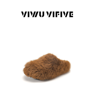 貂毛厚底保暖外穿包头勃肯鞋 「沁柔」鞋 2025新款 爆款 拖冬 子女款