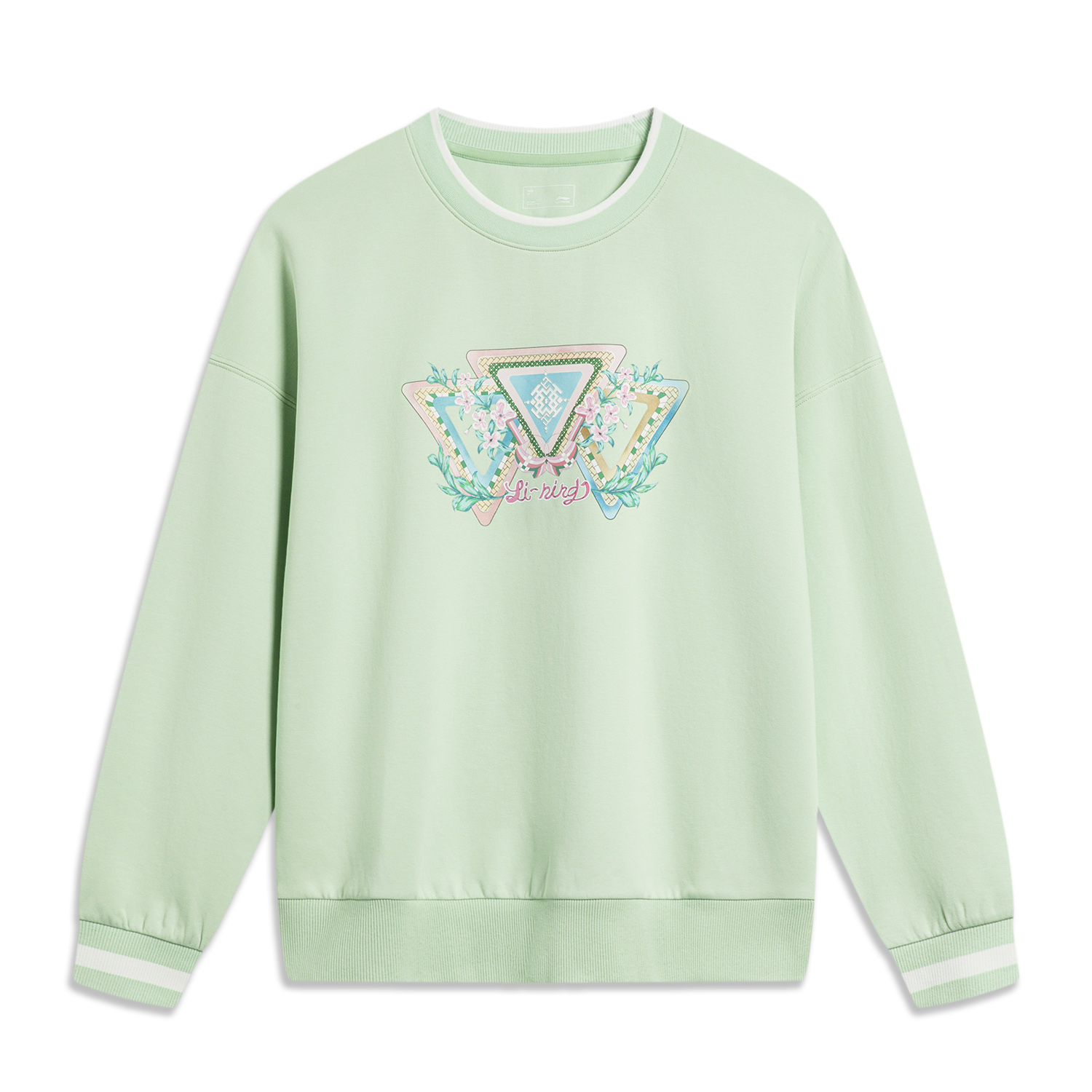 Lining/李宁正品中国文化系列女子吸汗舒适宽松套头卫衣AWDT374