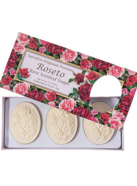 意大利S.A.F芙罗蒂诺满园爱情玫瑰香氛皂礼盒125g*3沐浴伴手礼袋