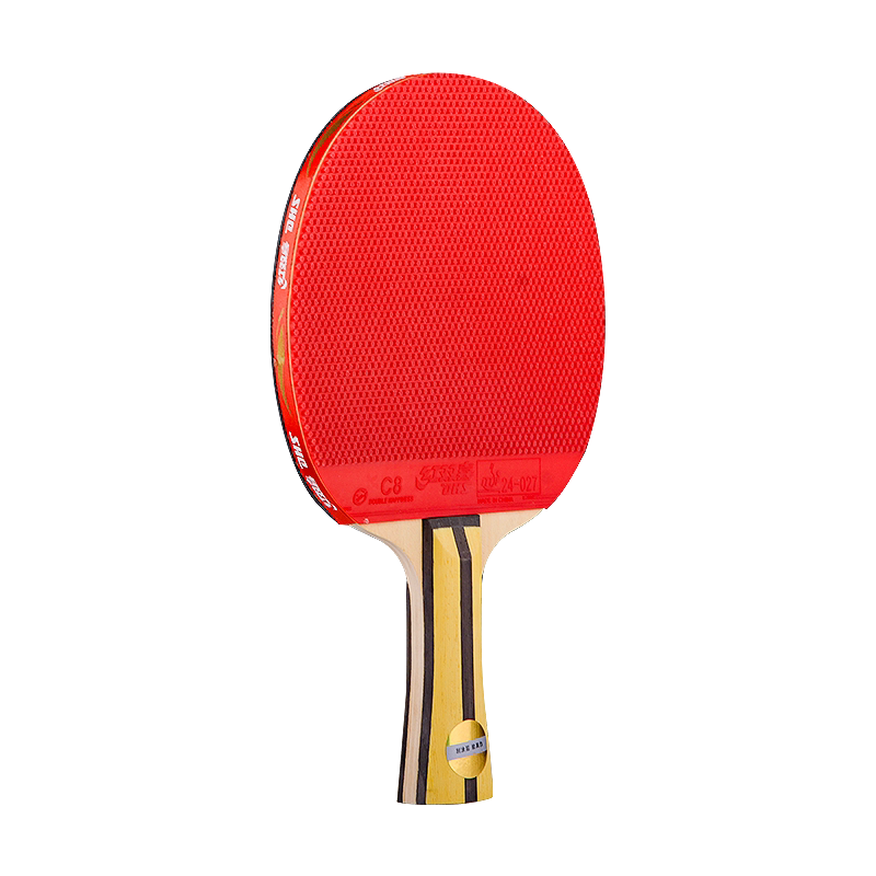 红双喜乒乓球拍颗粒长胶反胶3456星四五星专业兵乓球横拍长柄单拍