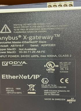 检测瑞典Anybus网关，AB7916-F成色如图，可 咨询