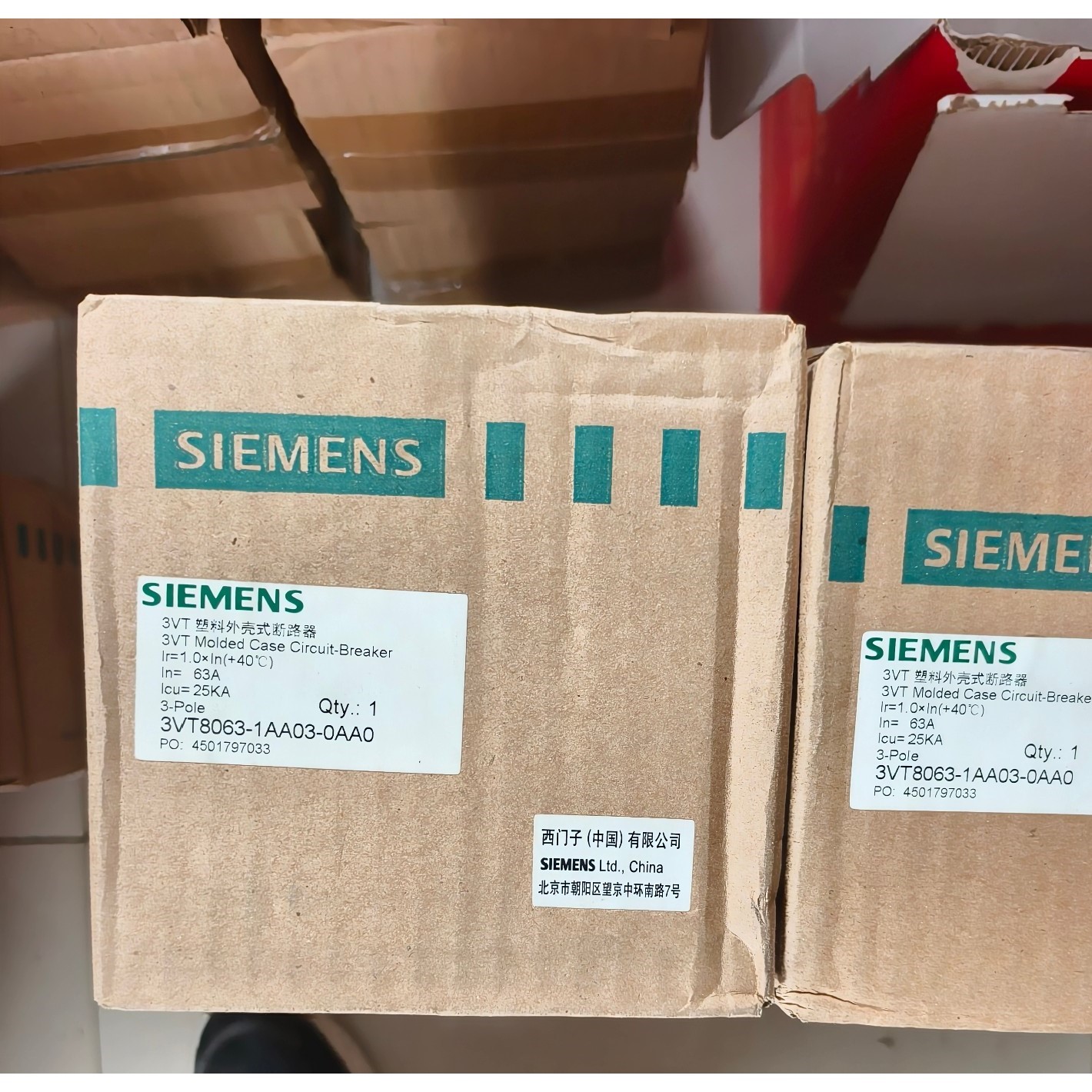 西门子3VT8063-1AA03-0AA0断路器全新原装正议价 维修
