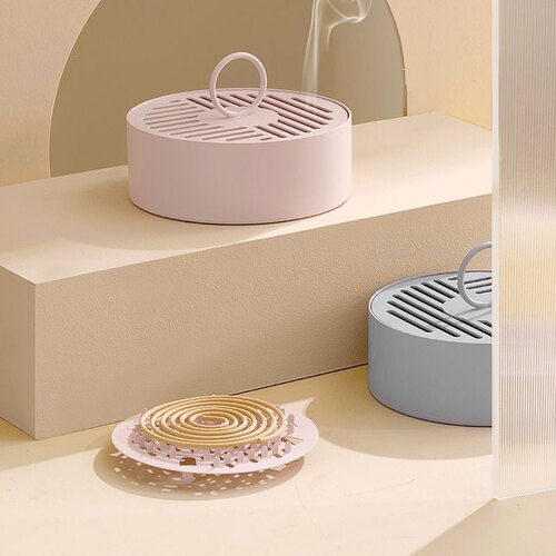 防火蚊香盘托家用创意带盖防烫香炉熏香架子支架大号蚊香盒接灰盘