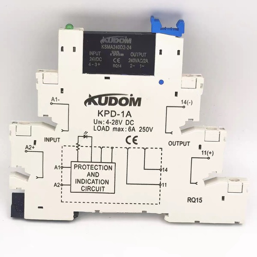 薄型固态继电器  库顿KUDOM 继电器: KSMA240D2-24 底座: KDP-1A