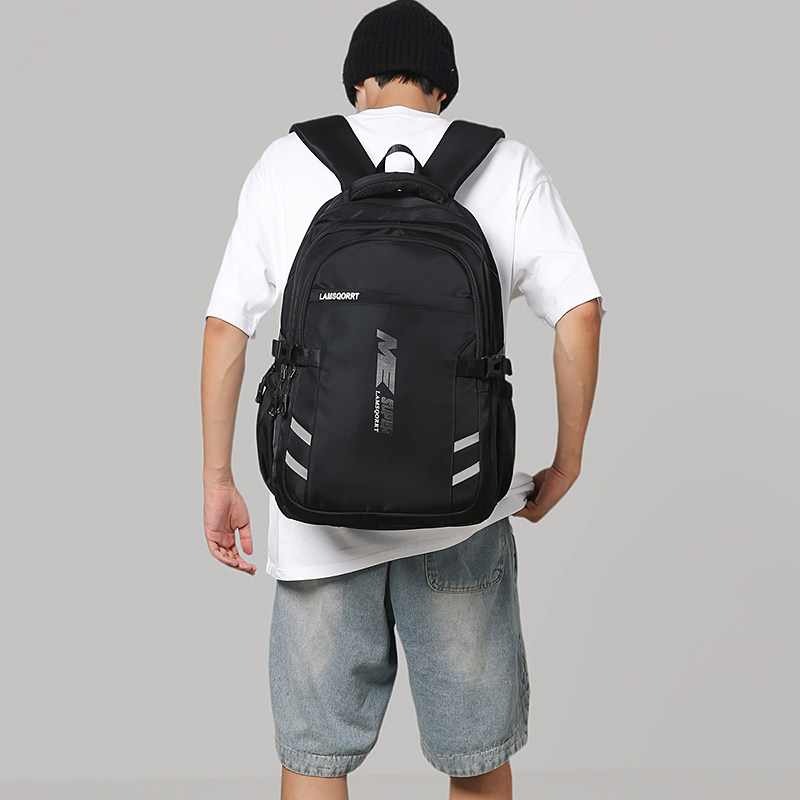 红鹮鸟书包男大学生高颜值背包轻便简约大容量初中高中生双肩包女