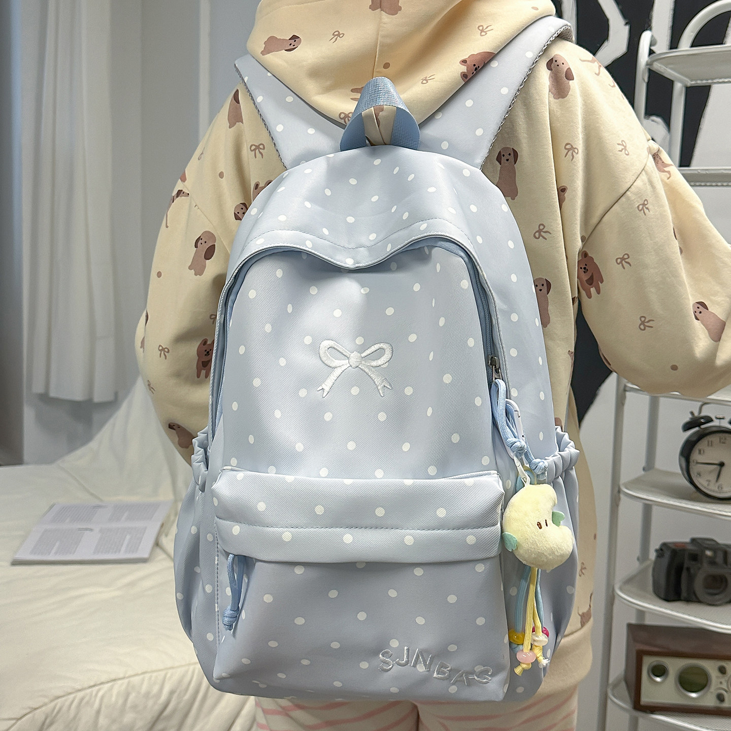 红鹮鸟书包女初中高颜值ins韩系学生大容量轻便学院风背包双肩