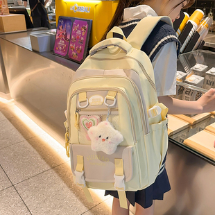 可爱少女书包女韩版初中女生高中学生双肩包大容量高颜值百搭背包
