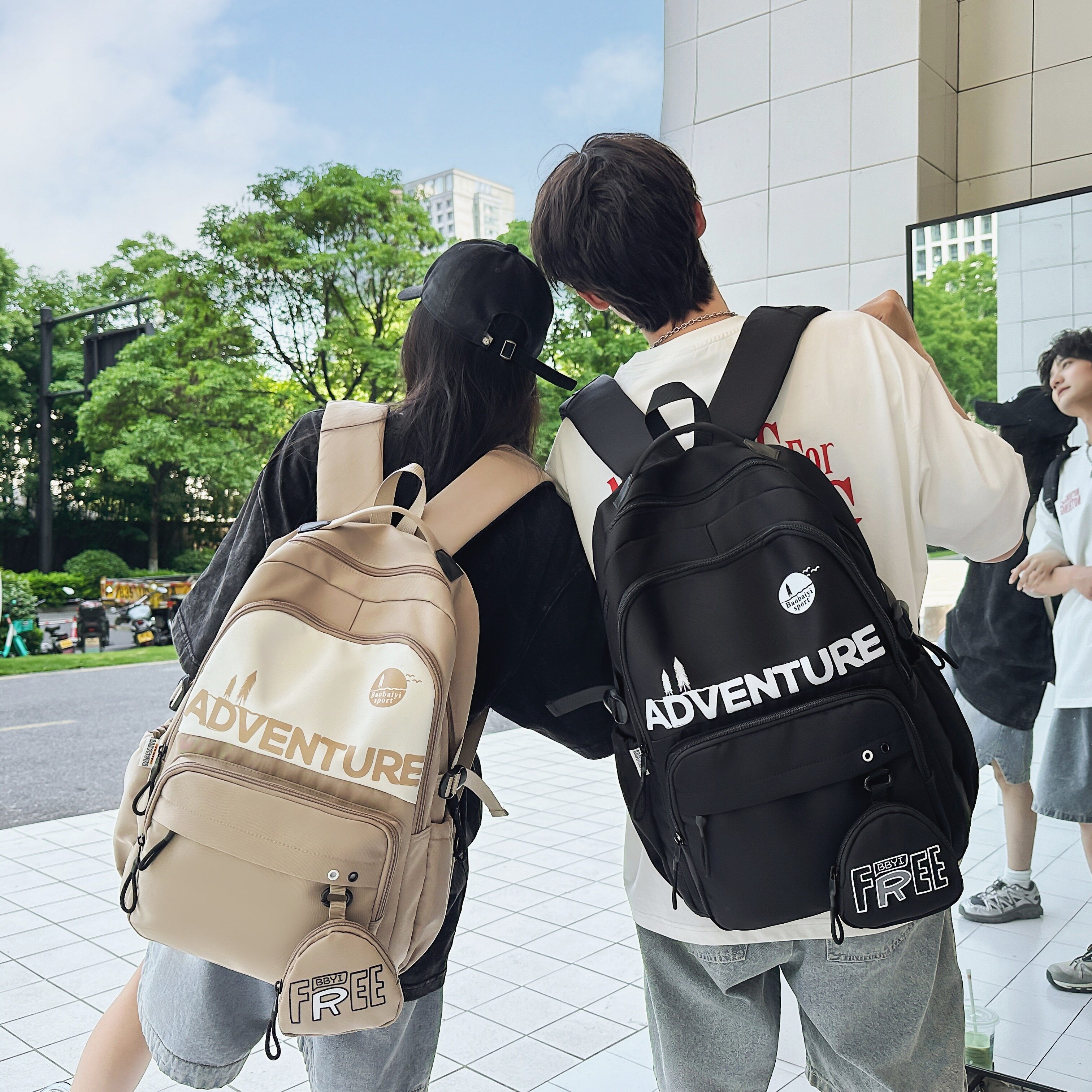 红鹮鸟书包男高中生耐脏大容量结实耐用双肩包青少年初中生男款背