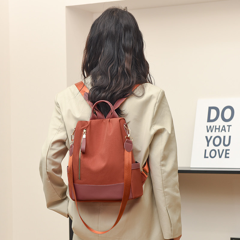 红鹮鸟韩版潮流双肩包女时尚百搭包包轻便学生书包质感旅行小背包