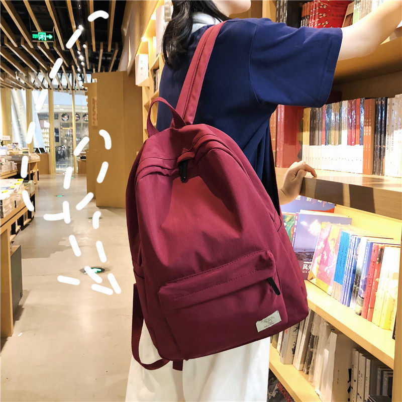 2019 new pattern ins vintage girl Simplicity Versatile Backpack Korean Edition Nylon waterproof Junior high school bagsin the Leather/Lady bags/Men's bag, Backpack  category - from Buy2taobao.com to provide professional Taobao agent buy service
