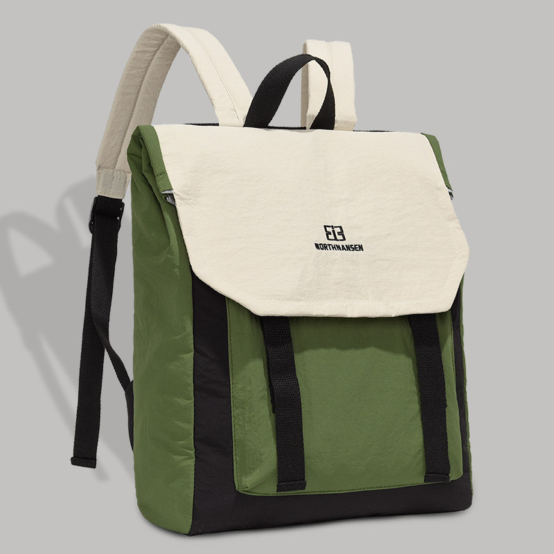 红鹮鸟森系ins高颜值清新撞色背包女轻便户外旅行大容量双肩包