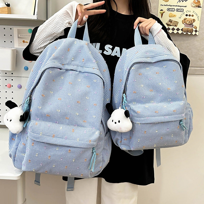 日系可爱少女撞色迷你双肩包女韩版多巴胺星星小号背包初高中书包