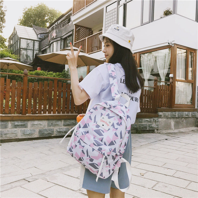 2019新款韓版ulzzang少女心百搭書包ins超火初中學生小清新雙肩包在類目 箱包皮具/熱銷女包/男包, 雙肩揹包中 - 來自Buy2taobao.com提供專業的淘寶代購服務