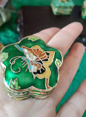景泰蓝胭脂盒香膏盒中式中国风