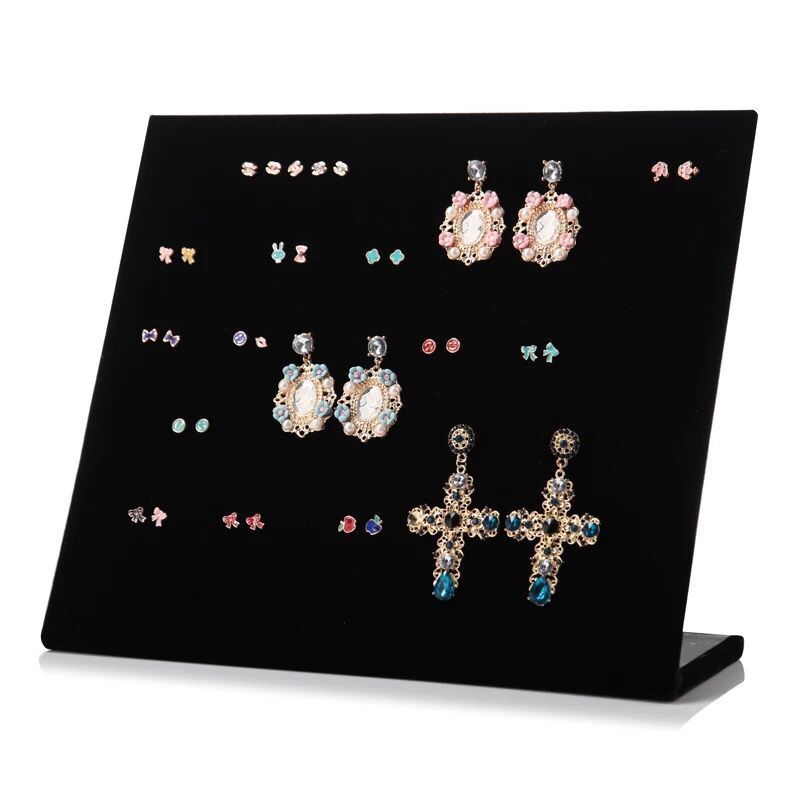 大容量绒布首饰架子立式针牌耳环板珠宝饰品道具耳钉展示架收纳盒