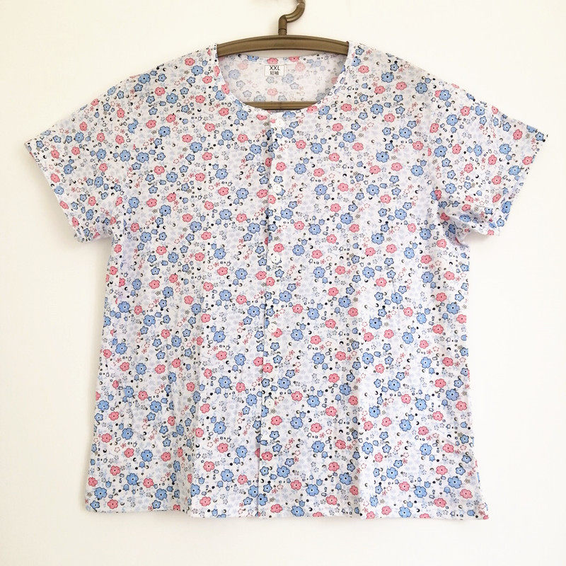 중년 및 노인 여성의 얇은 긴팔 순면 가디건 가을 옷 잠옷 어머니의 긴팔 셔츠 가디건 가을 옷상의