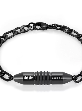 wk情侣款钛钢欧美可刻字纪念手链