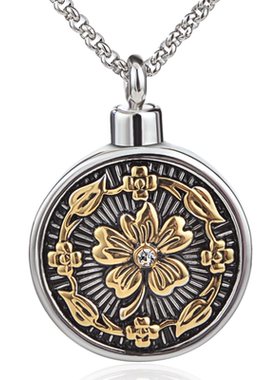 圆形骨灰盒精油瓶项链吊坠