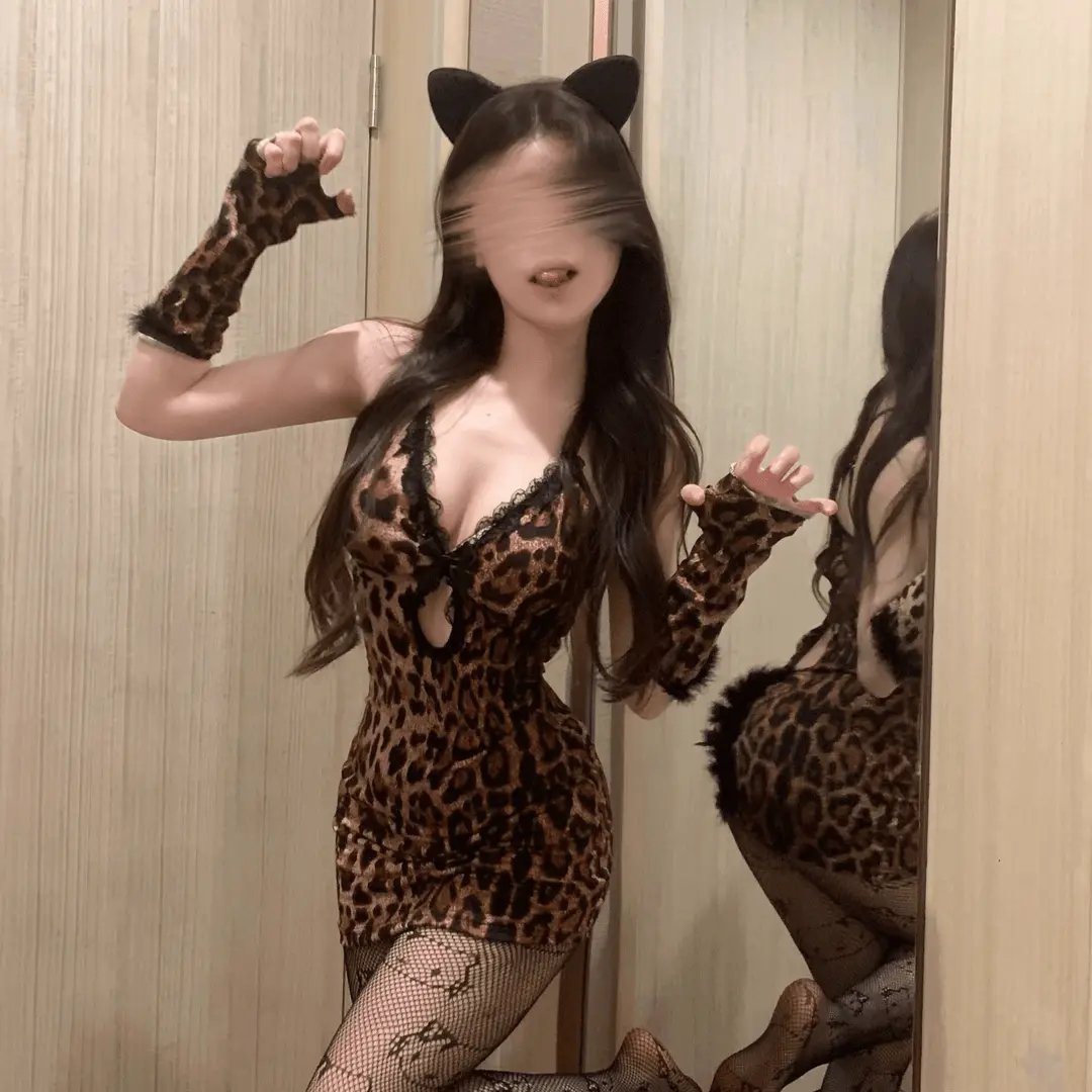 性感豹纹夜店风吊带连衣裙收腰蕾丝显瘦制服套装包臀裙子御姐气质