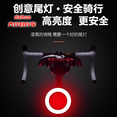 适用于dahon大行自行车夜骑灯创意尾灯警示灯p8p10/kplus/d7/d6d8