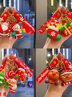 适用于长安圣诞钥匙扣汽车钥匙挂件挂饰cs75plus逸动uinv/cs35/55