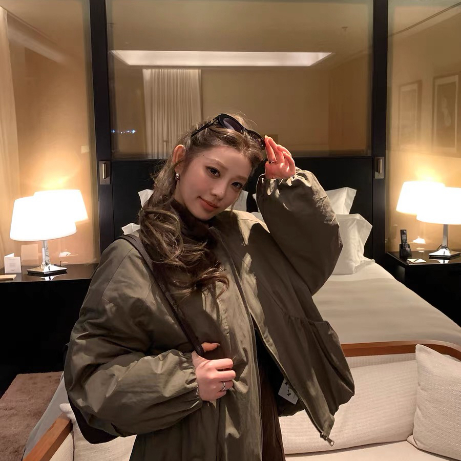 I-D-冬上新韩版百搭时尚小毛领短外套C6586