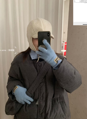 FROM ANNA/TABLE BLUE-计毛绒感天丝羊毛的羽绒服(配包包)158037