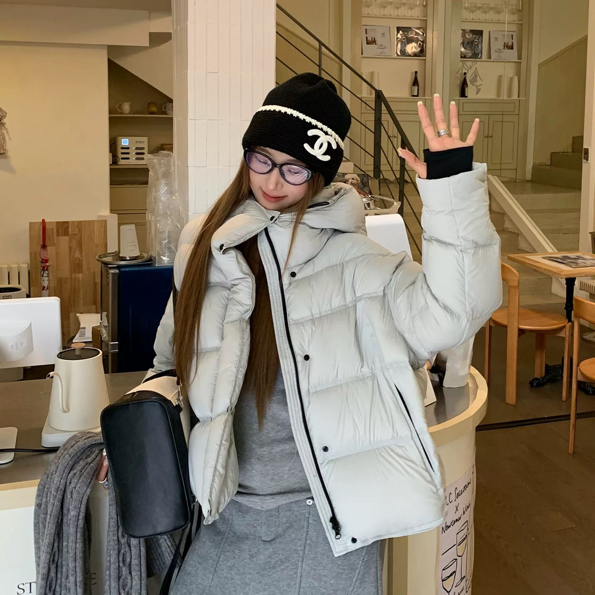 DYQS-绒服女小个子宽松连帽显瘦面包服冬季保暖羽绒服外套2025132